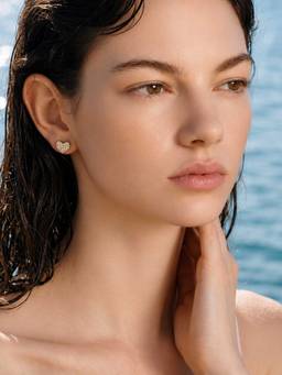 ZAISHA - Bella Heart 18K Gold Plated Studs Earrings