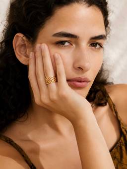 ZAISHA - 18K Gold Plated Leaf Ring
