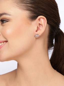Kicky and Perky - 925 Sterling Silver Infinity Stud Earrings