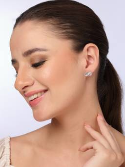 Kicky and Perky - 925 Sterling Silver Moissanite Stud Earrings