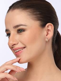 Kicky and Perky - 925 Sterling Silver Gold Plating Stud Earrings