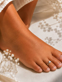 SAMIKA - 925 Sterling Silver Solitaire Toe Rings