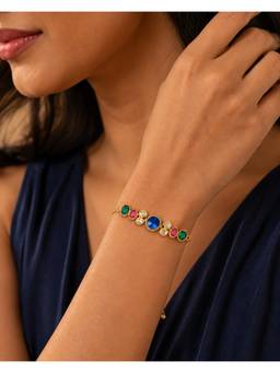 Curio Cottage - Multi-Color Jewel Pop Slider Bracelet