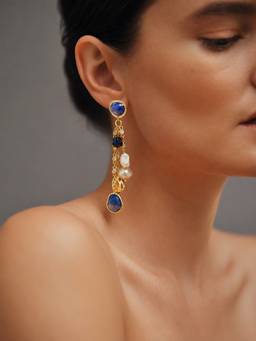 Curio Cottage - Midnight Blue Cascade Drop Earrings