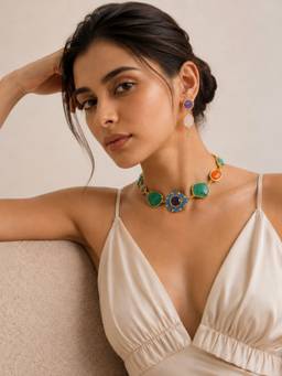 Curio Cottage - Mystic Multi-Color Gem Necklace Set