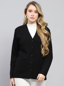 Monte Carlo - Women's Black Full Sleeve Cardigan