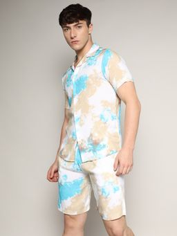 Campus Sutra - Men Multi-Color Tie-Dye Co-Ord (Set of 2)