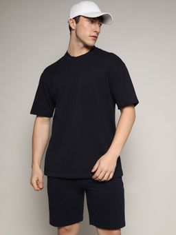 Campus Sutra - Men Onyx Black Oversized Co-Ord (Set of 2)