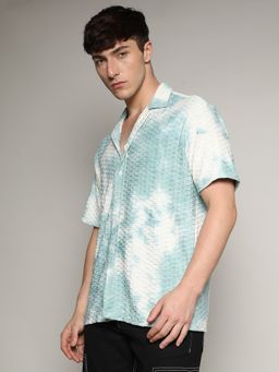 Campus Sutra - Men Multi-Color Tie-Dye Honeycomb Shirt