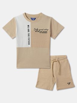R&B - Colorblock Cotton T-Shirt with Shorts Boys
