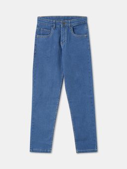 R&B - Cotton Relaxed Fit Mid Rise Solid Boys Jeans