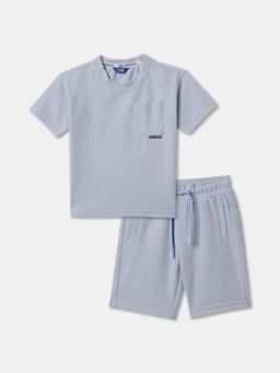 R&B - Solid Crew Neck T-Shirt with Shorts Boys