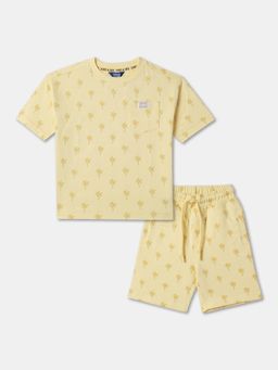 R&B - Graphic Cotton T-Shirt with Shorts Boys