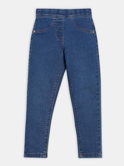 R&B - Stretch Denim Skinny Fit Mid-Rise Solid Girls Jeggings