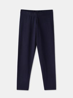 R&B - Cotton Solid Full Length Mid Rise Girls Legging