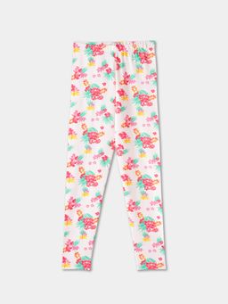 R&B - Cotton Floral Full Length Mid Rise Girls Legging