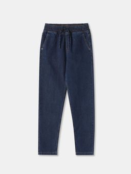 R&B - Cotton Blend Regular Fit Mid Rise Solid Boys Jeans
