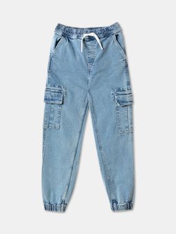 R&B - Cotton Relaxed Fit Mid Rise Light Wash Boys Jeans