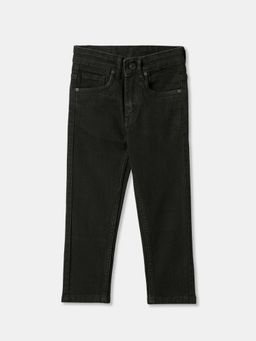 R&B - Cotton Relaxed Fit Mid Rise Solid Boys Jeans