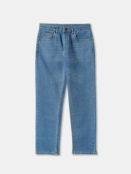 R&B - Cotton Relaxed Fit Mid Rise Washed Boys Jeans