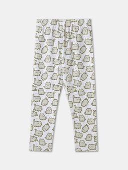 R&B - Cotton Blend Printed Full Length Elasticated Waist Girls Legging