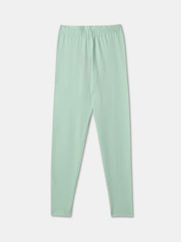 R&B - Cotton Blend Solid Fitted Full Length Elastic Waist Girls Legging