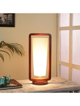 Tu Casa - Table Lamp Mango Wood Base & Flex Cotton Shade