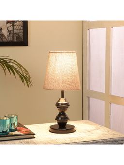 Tu Casa - Table Lamp Metal Base & Beige Cotton Shade
