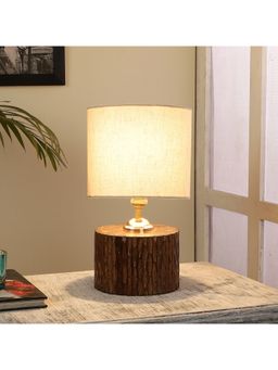 Tu Casa - Table Lamp Mango Wood Base & Flex Cotton Shade