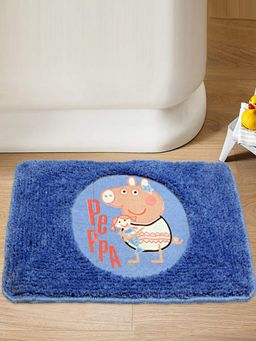 Saral Home - Peppa Pig Soft Microfiber Bath Mat- (Blue, 40 x 60 cm)