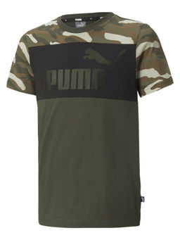 Puma - ESS Camo Boys Green T-Shirts