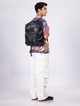 Dimeh - Black Quilted Backpack