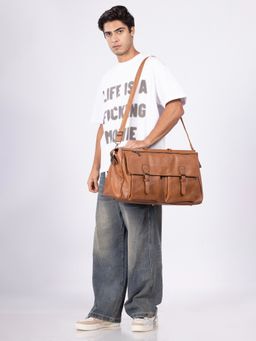 Dimeh - Vintage Tan Duffle Bag