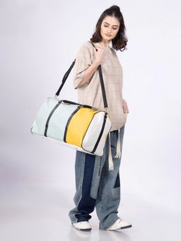 Dimeh - Multi-Color Colour Block Duffle Bag