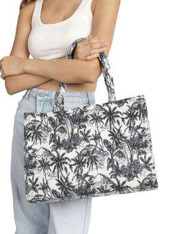 MINI WESST - Grey Casual Printed Tote Bag