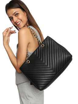 MINI WESST - Black Solid Handheld Bag