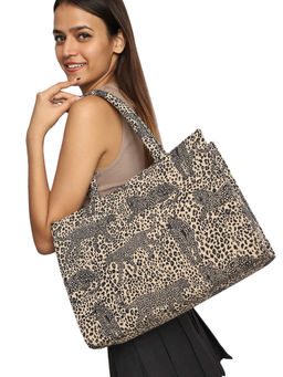 MINI WESST - Grey Graphic Tote Bag