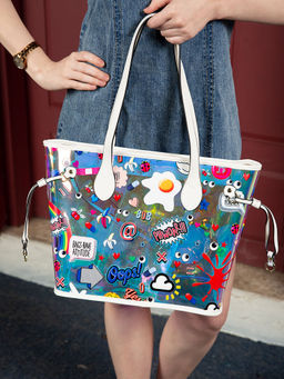 MINI WESST - Eye theme Tote Bag with Detachable Straps