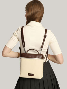 MINI WESST - Brown Solid Sling Bag with Detachable Strap