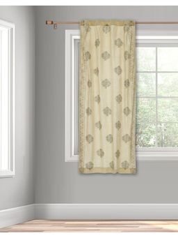 Fabindia - Offwhite Bela Printed Cotton Curtains