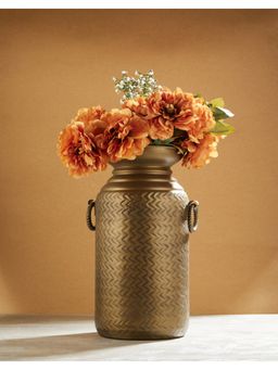 Fabindia - Golden Kalash Metal Floor Vase
