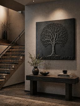 The Gharnish - Wooden Kalpataru Wooden Wall Painting For Vastu