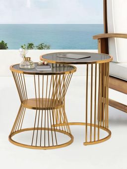 Metalsmith - Decorative Steel Nesting Table - Gold ( Pre - Assemble )