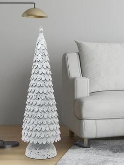 Metalsmith - Elegant White Speckled Christmas Tree Home And Decoration