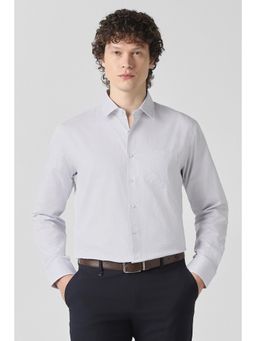 Van Heusen - Men Lilac Textured Full Sleeves Wedding Shirt