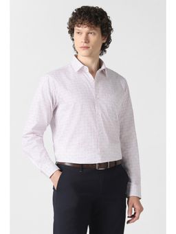 Van Heusen - Men Lilac Print Full Sleeves Wedding Shirt