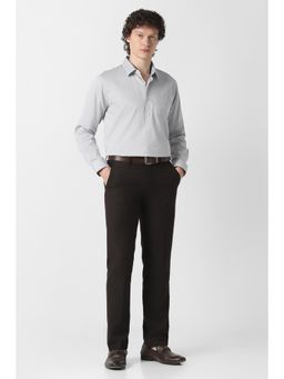 Van Heusen - Men Grey Solid Full Sleeves Wedding Shirt