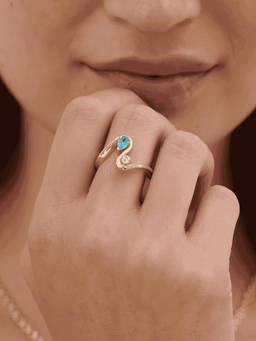 Nishani - 925 Multi-Color Wave Ring