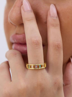 Nishani - 925 Multi-Color ombre Ring