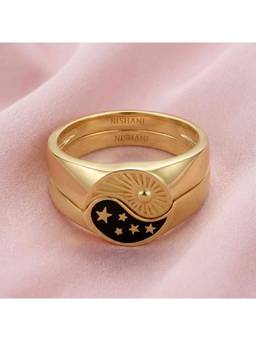 Nishani - 925 Black Yin Yang Ring